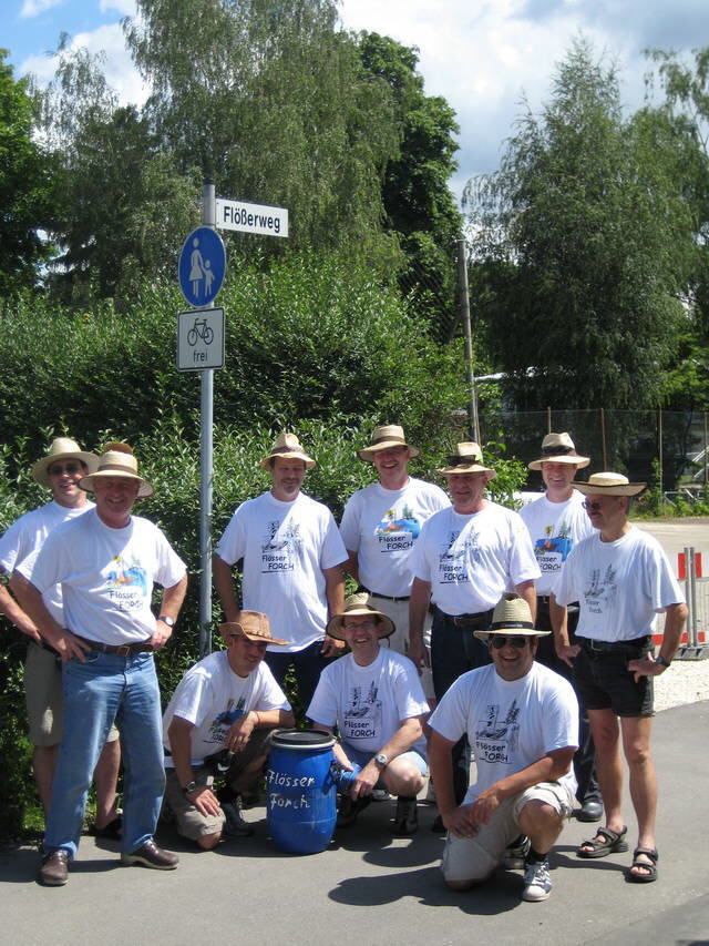 Die Flösser haben in Ulm Ihren eigenen Flösserweg